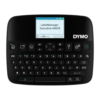 Afbeelding van DYMO LabelManager Executive 640 CB draagbare labelprinter Compacte labelmakermachine met AZERTY toetsenbord Bluetooth en USB connectiviteit Compatibel D1 standaard duurzame labels