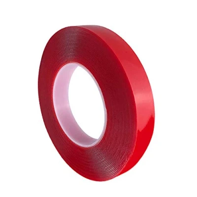 Afbeelding van QitinDasen 10 m x 20 mm premium heavy duty dubbelzijdig acryl plakband, transparant, dubbelzijdige montage, rol, waterdicht, hittebestendig, afneembaar (dik 1 mm)