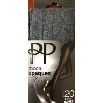 Afbeelding van Pretty Polly Panty Modal Opaque Dikke 120 Den. S/M 34/40 Grijs