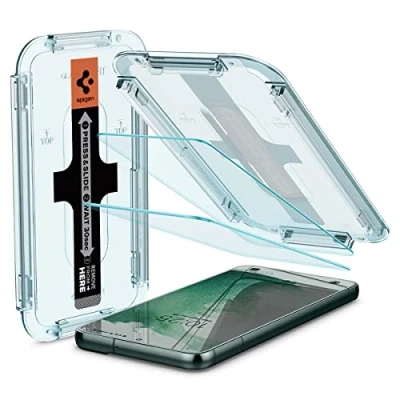 Afbeelding van Spigen Glas.tR EZ Fit Screenprotector compatibel met Samsung Galaxy S22+, 2 Stuks, Kristalhelder, Anti Scratch, Responsieve Aanraking, Case friendly, 9H Gehard Glas