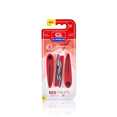 Afbeelding van Dr. Marcus Easy Clip Red Fruits luchtverfrisser met neutrafresh technologie 4 clips voor sterktes