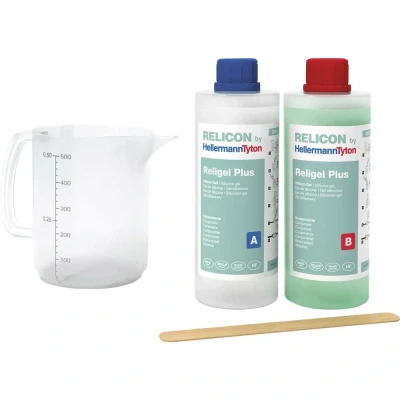 Afbeelding van HellermannTyton 435 00756 Religel Plus 500ml SIG GN Tweecomponenten gel Inhoud: 1 stuk(s)