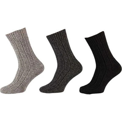 Afbeelding van 6 Pack Ouderwetse Noorse Wollen Sokken Grof Apollo Assorti Unisex Maat 39 42