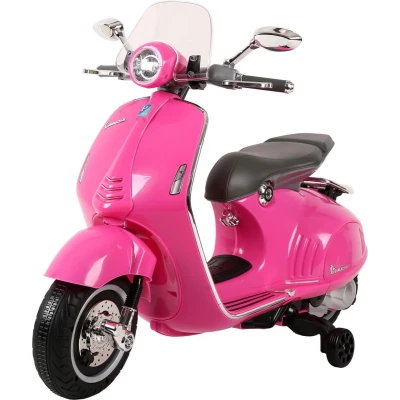 Afbeelding van Vespa elektrische kinderauto vanaf 18 maanden, kindermotor elektrisch, voertuigen 1x35W, 3km/h (Roze)