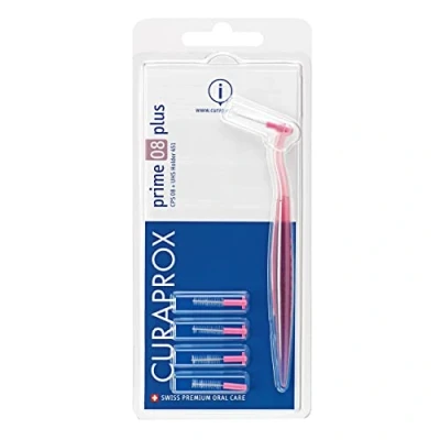 Afbeelding van Curaprox Prime Plus 08 met houder Roze
