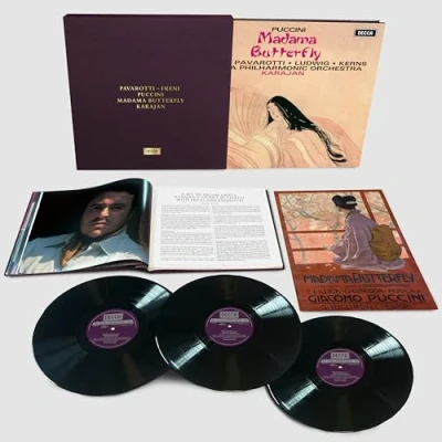 Afbeelding van Mirella Freni, Luciano Pavarotti, Christa Ludwig, Wiener Philharmoniker &amp; Herbert Von Karajan Puccini: Madama Butterfly (LP) (Remastered)