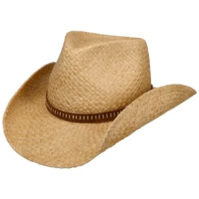 Afbeelding van Stetson Fair Oaks Western Strohoed Dames/Heren cowboyhoed raffia hoed zomer voor Lente/Zomer XL (60 61 cm) naturel