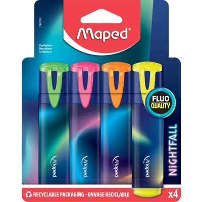 Afbeelding van Markeerstift Maped Nightfall blister á 4 kleuren