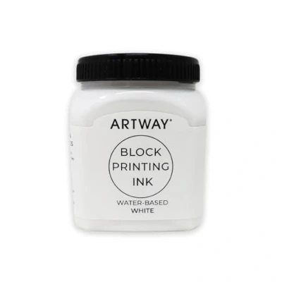 Afbeelding van Artway Premium Blokdrukinkt 250ml Wit Ideaal voor Reliëfdruk, Blokdruk en Linodruk