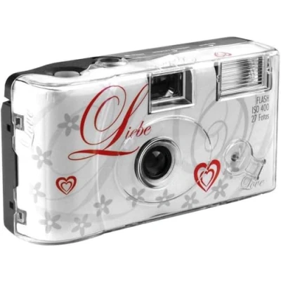 Afbeelding van Love White Wegwerpcamera 1 stuk(s) Met ingebouwde flitser
