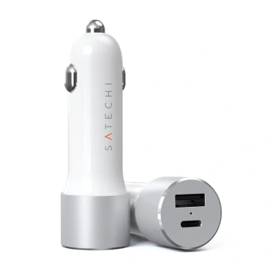 Afbeelding van Satechi 72W Type C PD Car Charger zilver ST TCPDCCS