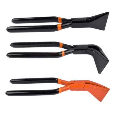 Afbeelding van Bisenya 3 delige afkantang, buigtang, vouwtang, plaattang, recht 0, 45 en 90 Bewezen dakdekkergereedschap, steekbreedte 60 mm