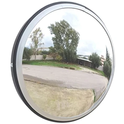 Afbeelding van SNS SAFETY LTD Convex Verkeersspiegel 30 cm voor Oprit, Magazijn en Garage Veiligheid of Winkel Office Security, Elimineer Blinde Vlekken Hoeken, Binnen Buiten, met Muurbeugel, Zwart