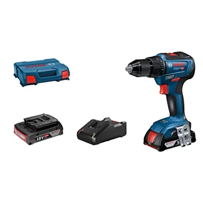 Afbeelding van Bosch Blauw GSR 18V 55 Professional Accuschroefboormachine 2x 2,0 ah accu + snellader L Case 06019H5205