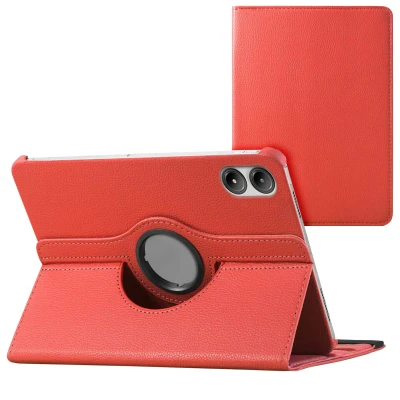 Afbeelding van Xiaomi Redmi Pad Pro Hoes: iMoshion 360 Draaibare Bookcase Rood Kunstleder Tablet Hoezen