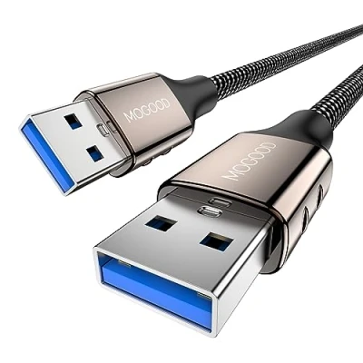 Afbeelding van MOGOOD Type A naar Dubbelzijdige USB kabel 5M 3.0 Mannelijk snoer verlengers voor gegevensoverdracht compatibel met harde schijf, laptop,dvd speler,en meer