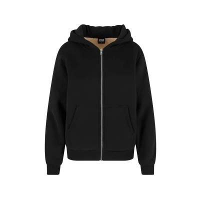 Afbeelding van Urban Classics Bonded Sherpa Sweater met rits, Dames, Maat: 5XL, Black