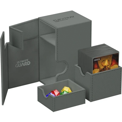 Afbeelding van Ultimate Guard Flip&#039;n&#039;Tray Deck Case 80+ XenoSkin Monocolor Grey