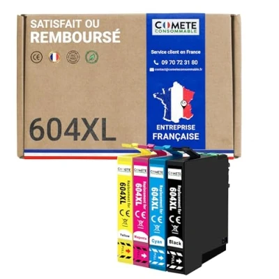 Afbeelding van COMETE 604XL 4 Inktpatronen Compatibel met Epson 604 XL Ananas Inktcartridges voor XP 2200 2205 XP4205 und Workforce 2910DWF 2930DWF 2935DWF (1 Zwart 1 Cyaan Magenta Geel)