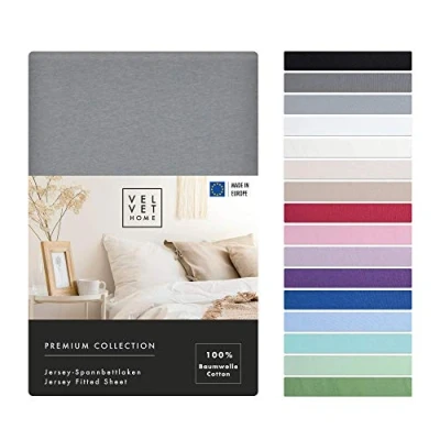 Afbeelding van Hoeslaken 140x200 Katoen met Elastiek 165g/m2 100% Hoogwaardige Kwaliteit Topper Matras Jersey in Prachtige Kleuren