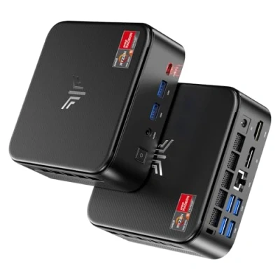 Afbeelding van NiPoGi AM16 Mini PC ΑΜD Ryzen 5 Pro 5675U (Max 4,3 GHz, 6C/12T, Better Than 5500U), 16 GB RAM/512 SSD, Desktop Studie, WiFi 6/BT 5.2/4K Triple Display/VESA ondersteund