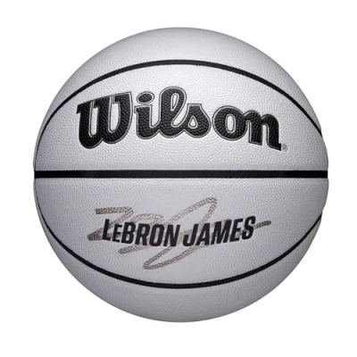Afbeelding van Wilson NBA Player Icon Uv Bskt Lebron, Unisex, Grijs, basketbal, maat: 7