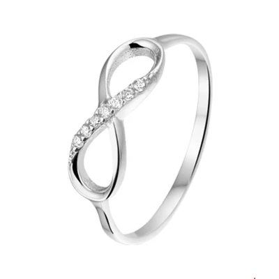 Afbeelding van Zilver Gerhodineerde Ring infinity zirkonia 1325095 16.00 mm (50)