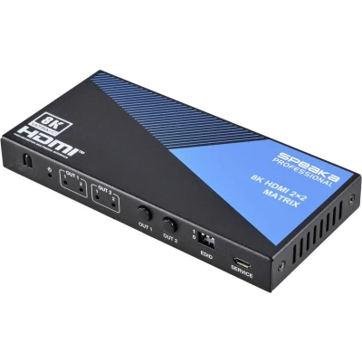 Afbeelding van SpeaKa Professional SP 11571776 2 + poorten HDMI Matrix switch Ultra HD geschikt 7680 x 4320 Pixel Zwart