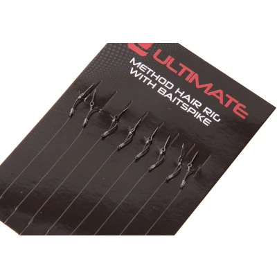Afbeelding van Ultimate Method Hair Rig with Baitspike Size 10 Witvis onderlijn