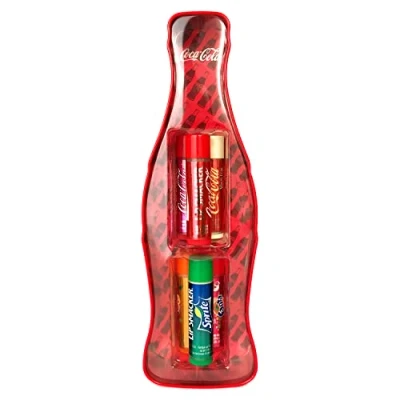 Afbeelding van Lip Smacker Coca Cola Vintage Blikken Collectie Balsems in verschillende smaken geïnspireerd door een iconische Bottle Box om te verzamelen