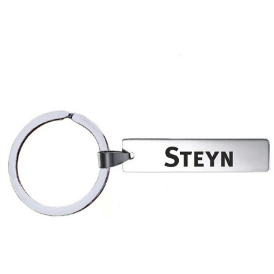 Afbeelding van Sleutelhanger Met Naam Steijn RVS
