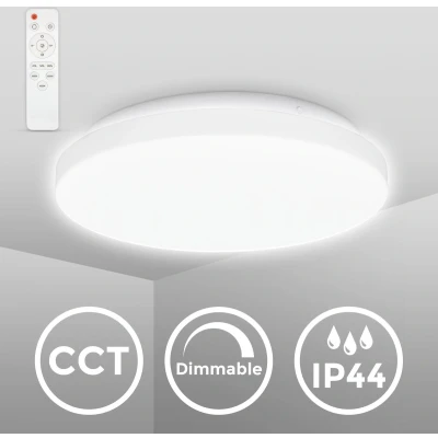 Afbeelding van B.K.Licht LED plafondlamp CCT Bad Deckenlampe, Badleuchte mit Fernbedienung