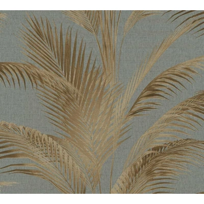 Afbeelding van Livingwalls Vliesbehang Palmen hoogwaardig behang jungle 399803 in grijs, roest, metallic luxe ontworpen door MICHALSKY