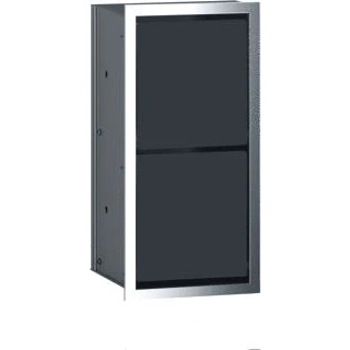 Afbeelding van Emco asis module 150 inbouw toiletpapiermodule 16 8x34 4cm chroom zwart 972527921