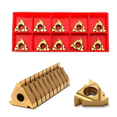 Afbeelding van Maizoon Bladen voor draaimachine diamant hardmetalen inzetstukken CNC inzetstuk mes freesmachine 10 stuks 16IR AG60 draaigereedschap DZ13
