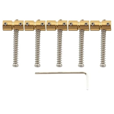 Afbeelding van Musiclily Pro 18mm Messing Basgitaar Brugzadels voor 5 snarige Precison/Jazz Bass, Originele Kleur(Set van 5)
