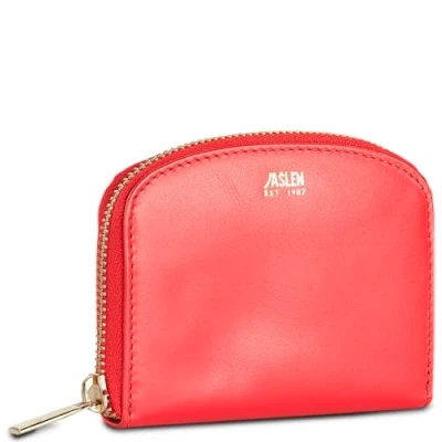 Afbeelding van JASLEN Portemonnee en Coin Purse: Stijlvolle Mini Met Rits Wallet. RFID bescherming 204726, Rood