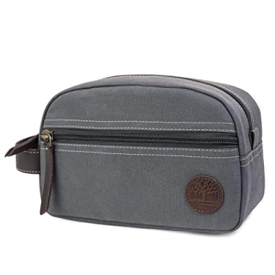 Afbeelding van Timberland Canvas Travel Kit voor heren, houtskool, Eén maat, Toilettas Organizer