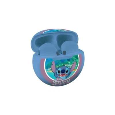 Afbeelding van Lexibook, Disney Stitch, Draadloze stereooordopjes, Hoge geluidskwaliteit, Geïntegreerde microfoon, Slimme aanraakbediening, Oplaadetui, Geluidsniveau beperkt tot 85 dB, Blauw, HPBT05D