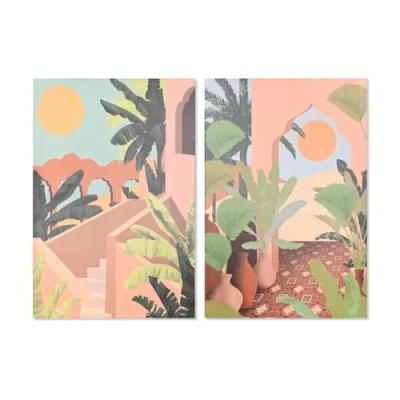 Afbeelding van Schilderij DKD Home Decor 60 x 3,8 90 cm Indië Indiaas (2 Stuks)