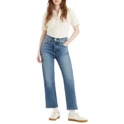 Afbeelding van Levi&#039;s dames Jeans Ribcage Straight Ankle, Ontgrendelbare knop, 25W / 27L