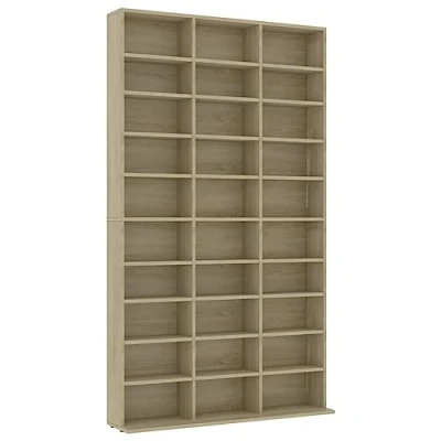 Afbeelding van vidaXL Cd kast 102x16x177,5 cm bewerkt hout sonoma eikenkleurig