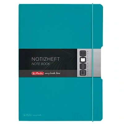 Afbeelding van Herlitz 50015986 notitieboek flex, PP, 2 x 40 vellen, A4 Caribbean turquoise
