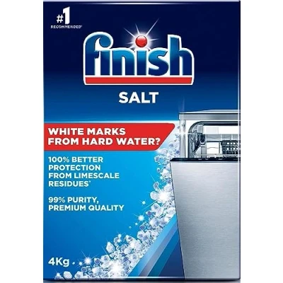 Afbeelding van Finish Speciaal zout vaatwasserzout ter bescherming tegen kalkaanslag en watervlekken grote verpakking van 1 x 4 kg
