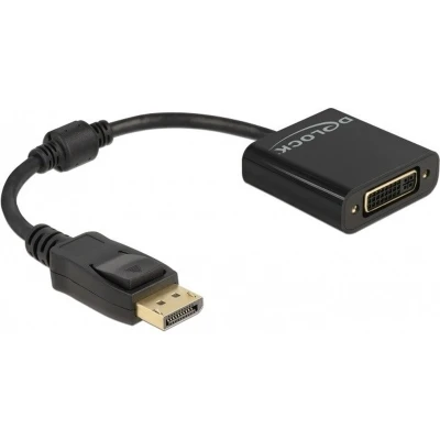 Afbeelding van Delock Adapter DisplayPort 1.2 Stecker zu DVI Buchse 4K Passiv schwarz