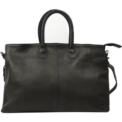 Afbeelding van Bear Design Zavia Leren Handtas / Schoudertas Zwart