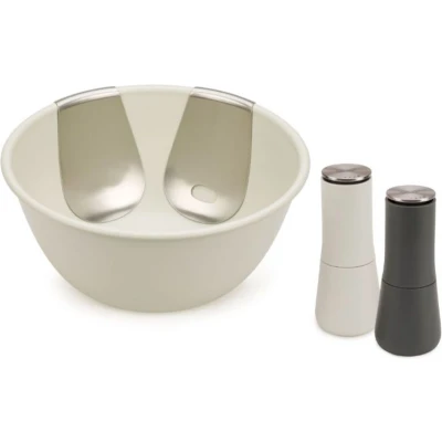 Afbeelding van Saladeset Joseph Giftset Serve It In Style Saladeschaal en Molen Grijs Zwart (2 Delig)