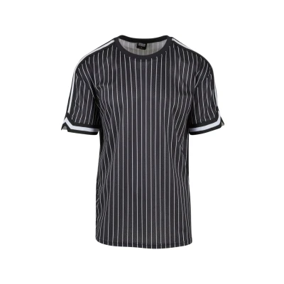 Afbeelding van Urban Classics Striped Tshirt print, Heren, Maat: Large, Black white