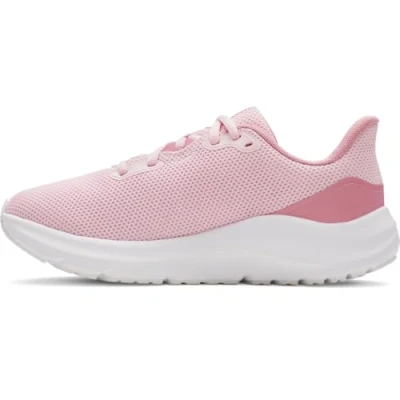 Afbeelding van Under Armour Charged Pursuit 4 Hardloopschoenen voor op de weg, Dames, Maat: 41, Prime pink / elixir white Textiel/ synthetisch