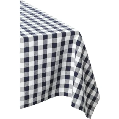 Afbeelding van DII Buffalo Check Collection, Klassiek Boerderij Tafelkleed, 60x84, Navy &amp; White Ruit